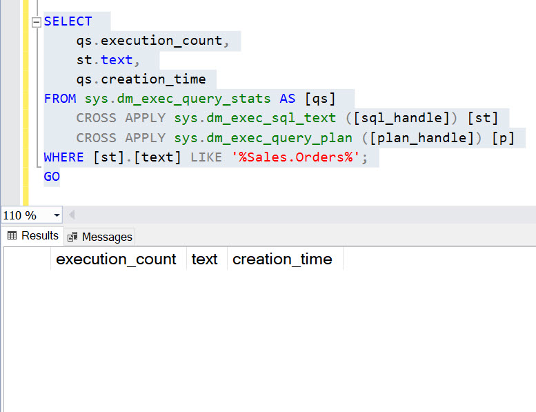 Plan cache after stored procedure created with OPTION (RECOMPILE)