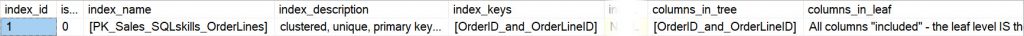 Clustered index for SQLskills_OrderLines