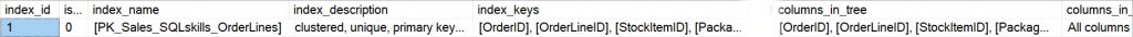 Four column clustered index for SQLskills_OrderLines