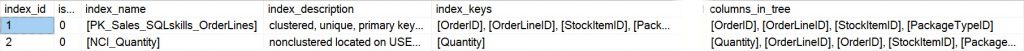 Nonclustered index (with wide CI) for SQLskills_OrderLines