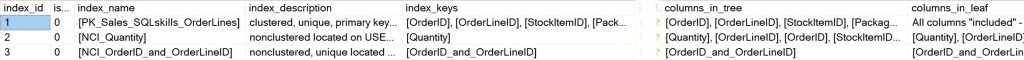 Unique nonclustered index (with wide CI) for SQLskills_OrderLines