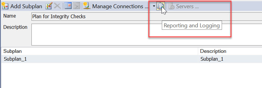 Reporting and logging for CHECKDB maintenance plan