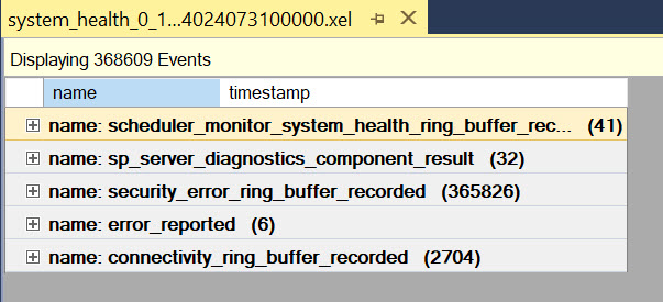 XE Grouped Events