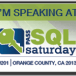 Speaking at SQLSaturday #201 in Orange County on April 19-20