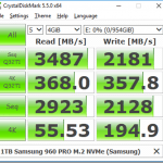 Initial CrystalDiskMark Results for Intel Optane 900p