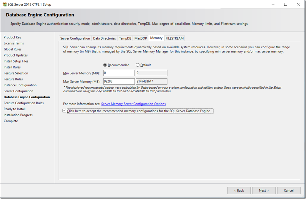 SQL Server 2019 CTP 3.1