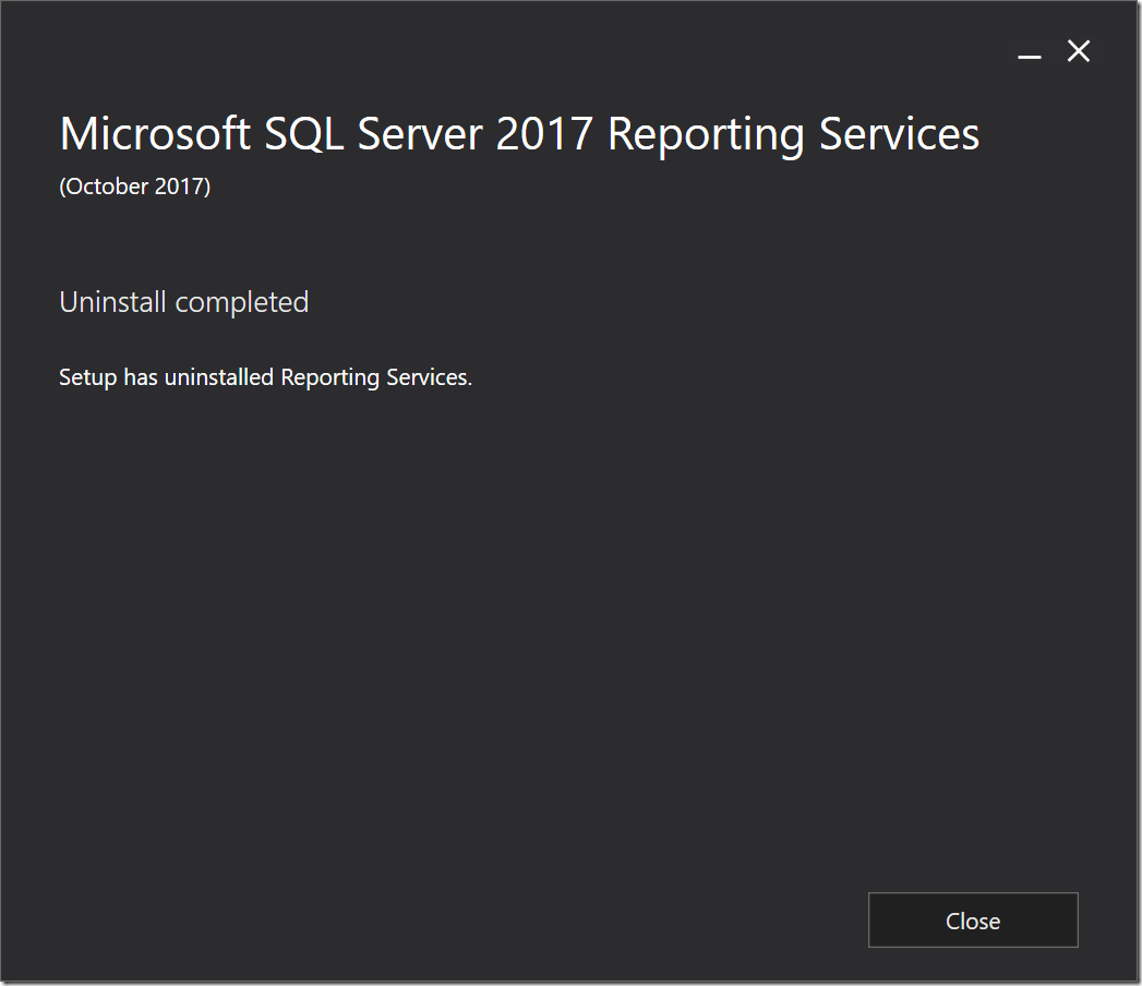 SSRS Uninstall 4