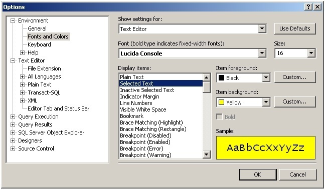 Configuring SSMS for presenting - Paul S. Randal