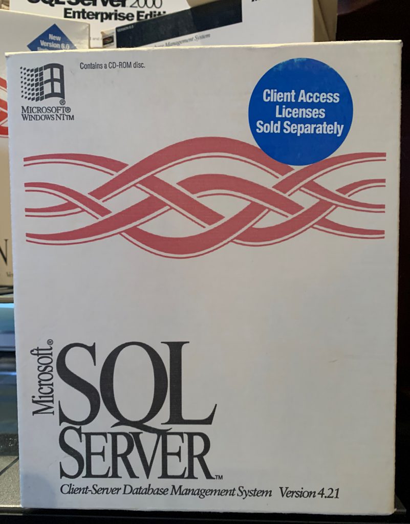 Yep, I still have a 4.21 box of SQL Server | SQLskills